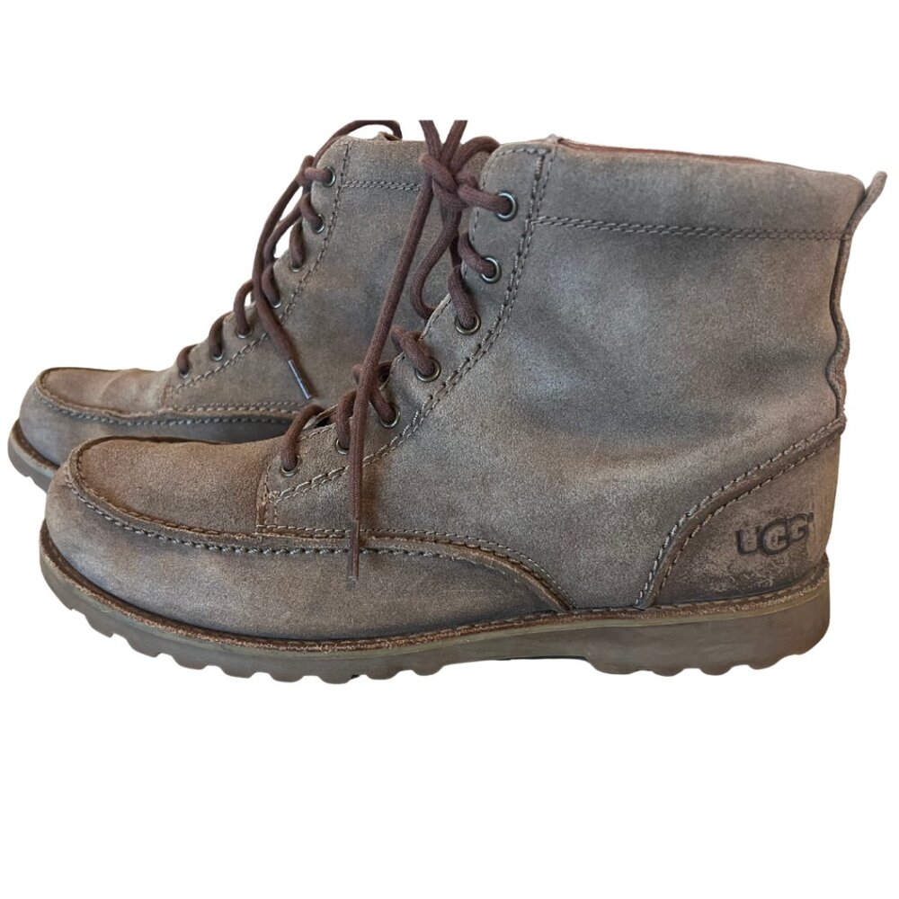 UGG Men's SZ 11.5 Fallbrook Casual Hiking work Boots Cordovan Moc Toe Leather